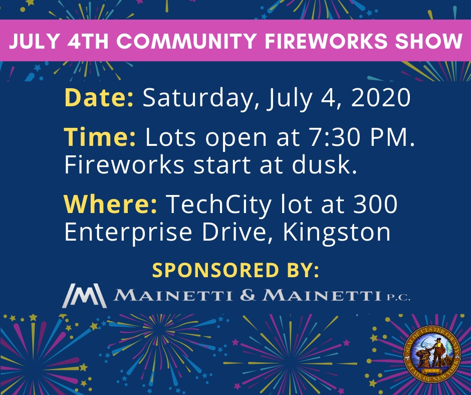 July 4th Fireworks Tribute and Motorcade to Support Ulster County