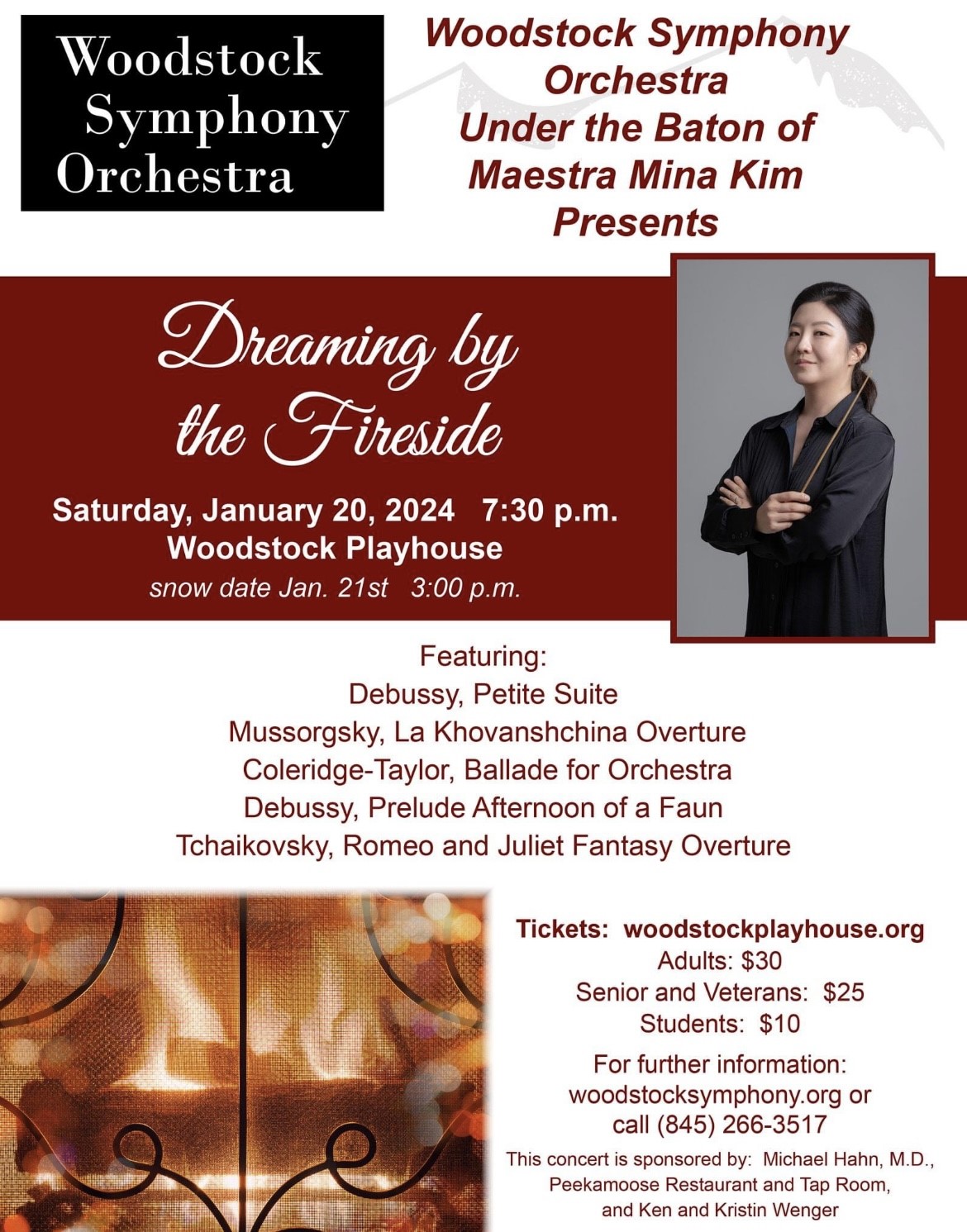 Woodstock Symphony Orchestra Concert: Dreaming by the Fireside