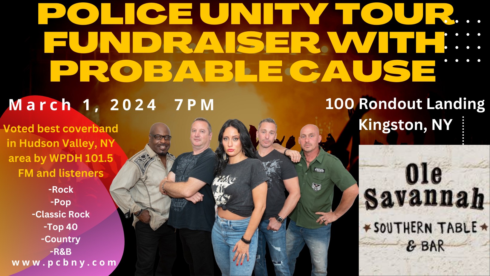 Police Unity Tour Fundraiser with Probable Cause
