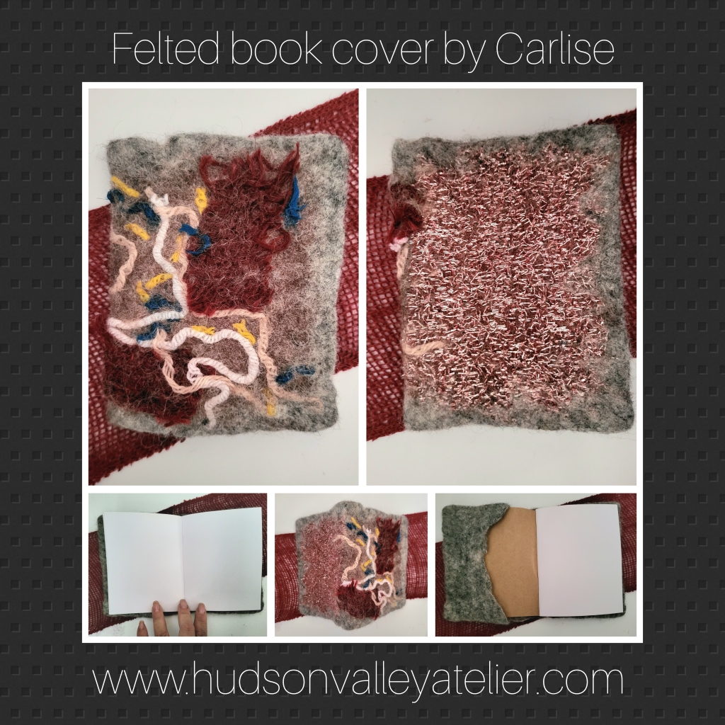 Felted bookcover and bookmarks
