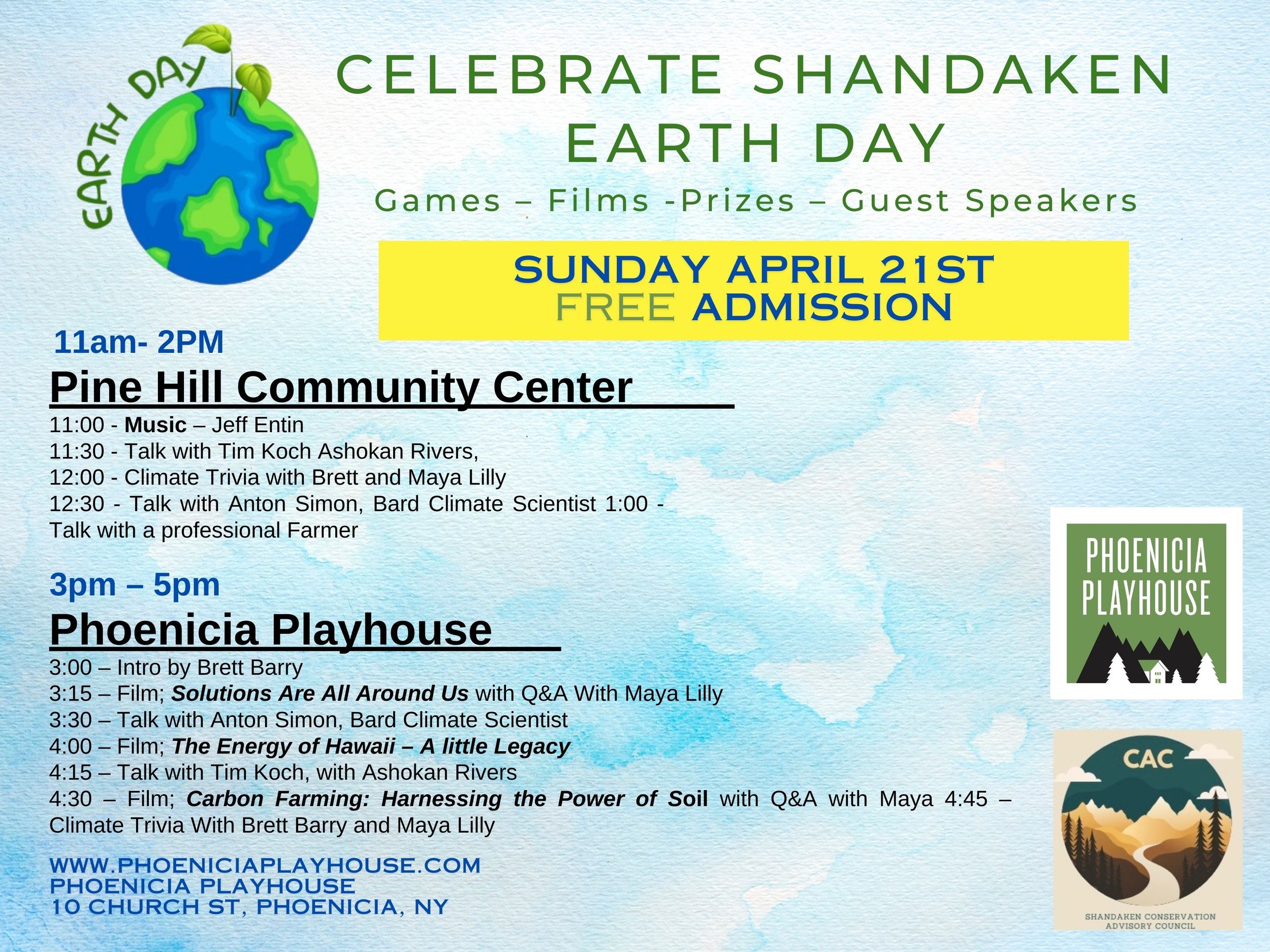 Shandaken Earth Day: Short Films at Phoenicia Playhouse