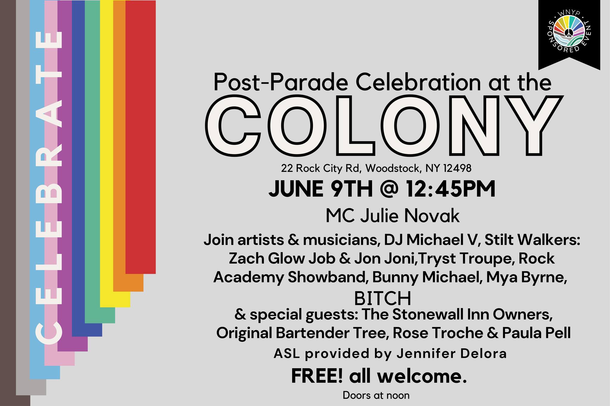 Post Pride Parade Celebration at Colony