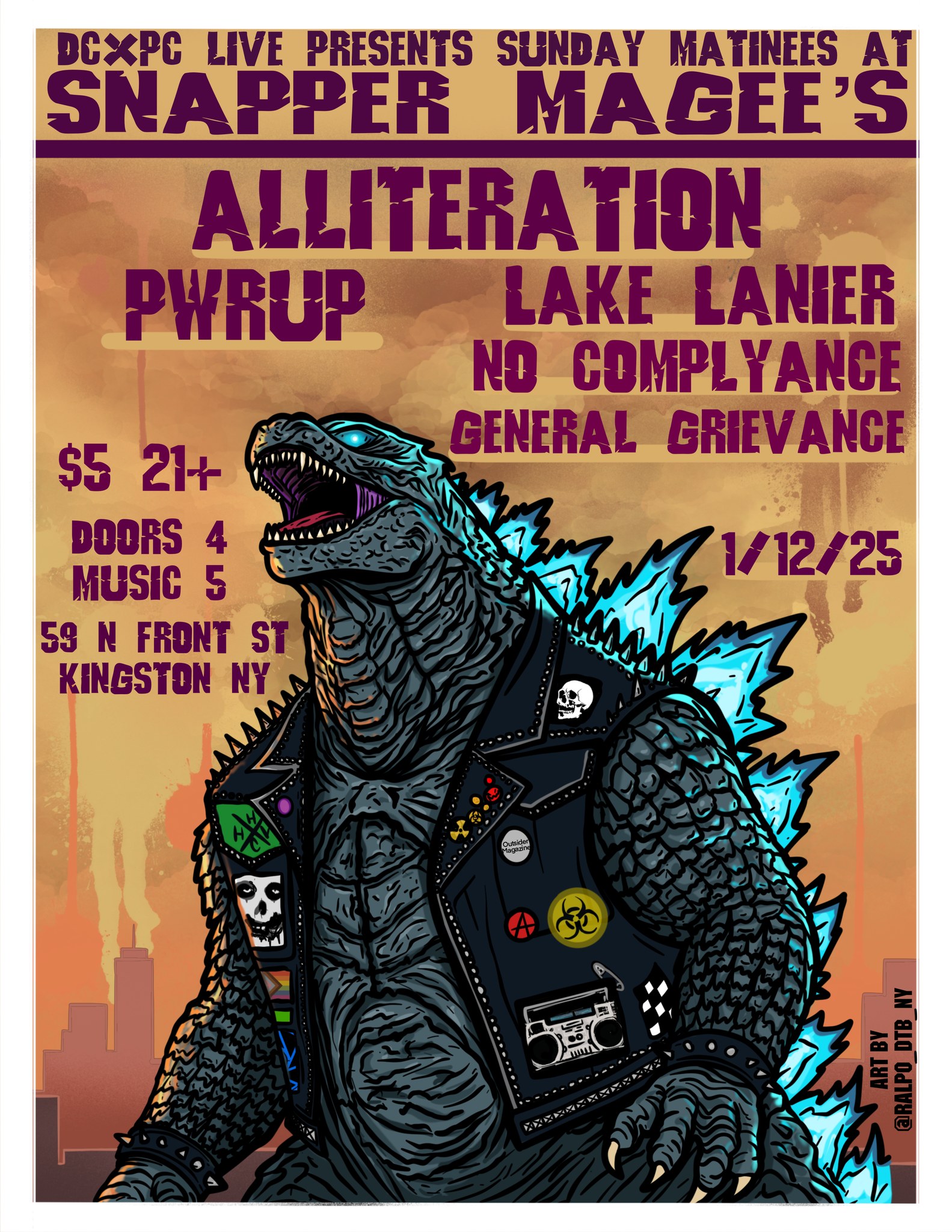 DCxPC Live Presents Alliteration, PWRUP, Lake Lanier, No Complyance, General Grievance