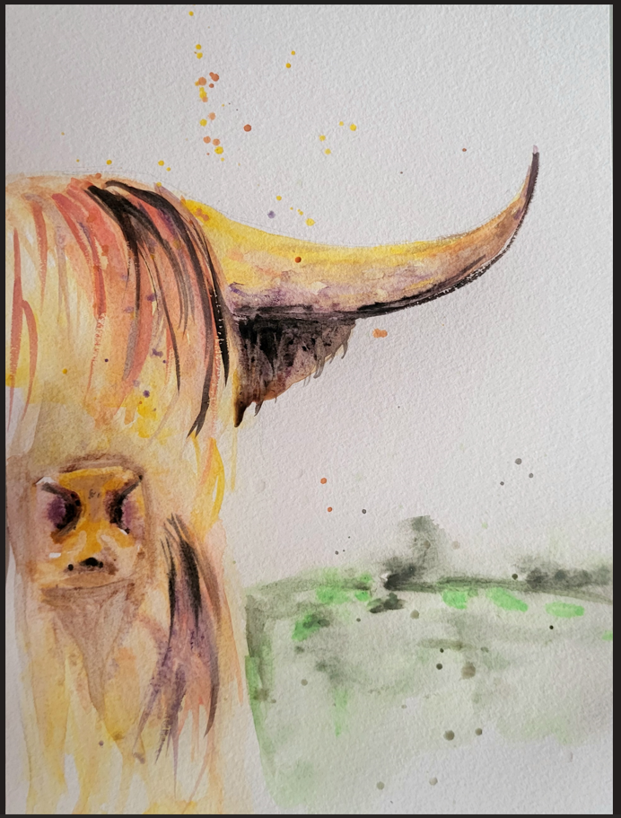 Watercolor Paint and Sip: Highland Cow!