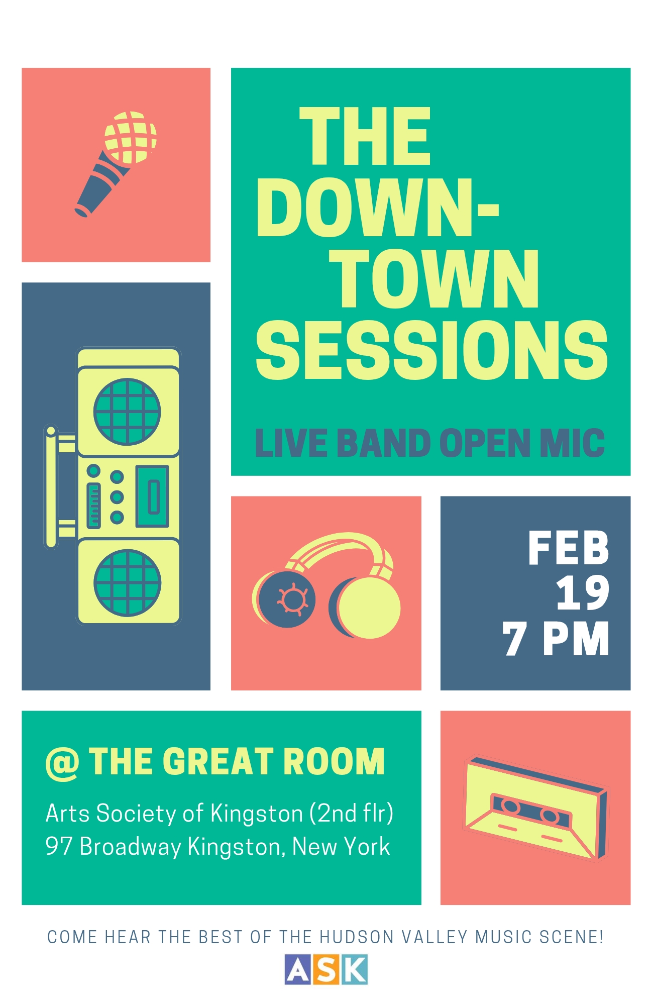 The Downtown Sessions - live band open mic