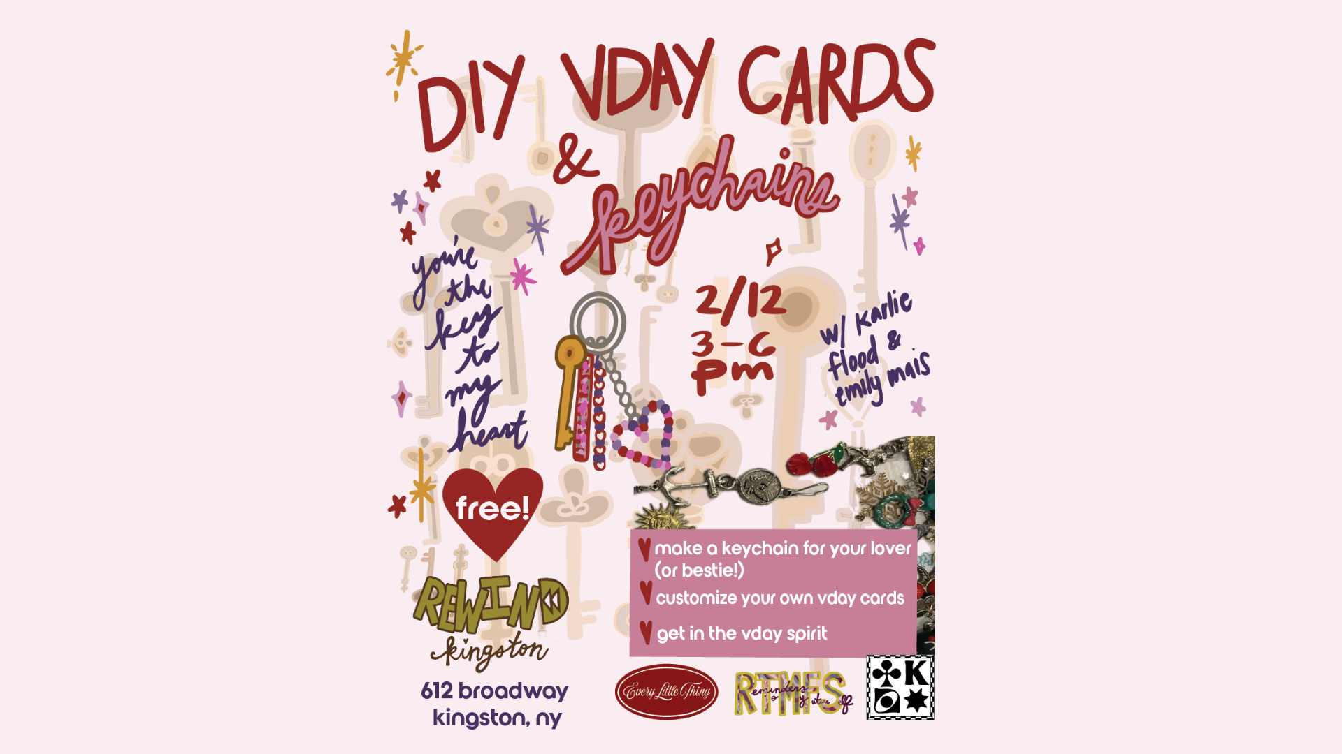 free diy vday cards + keychains