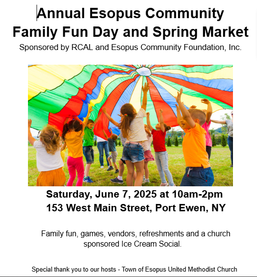 Annual Esopus Community Family Fun Day and Spring Market