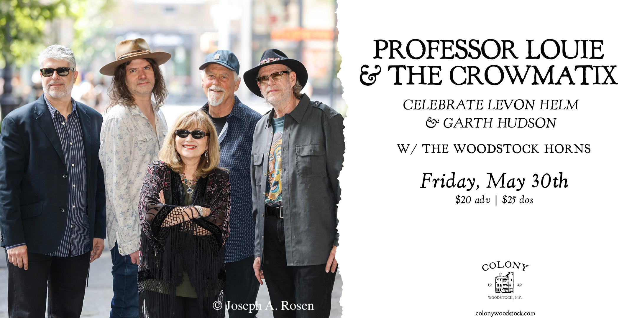 Prof. Louie & The Crowmatix w/ The Woodstock Horns