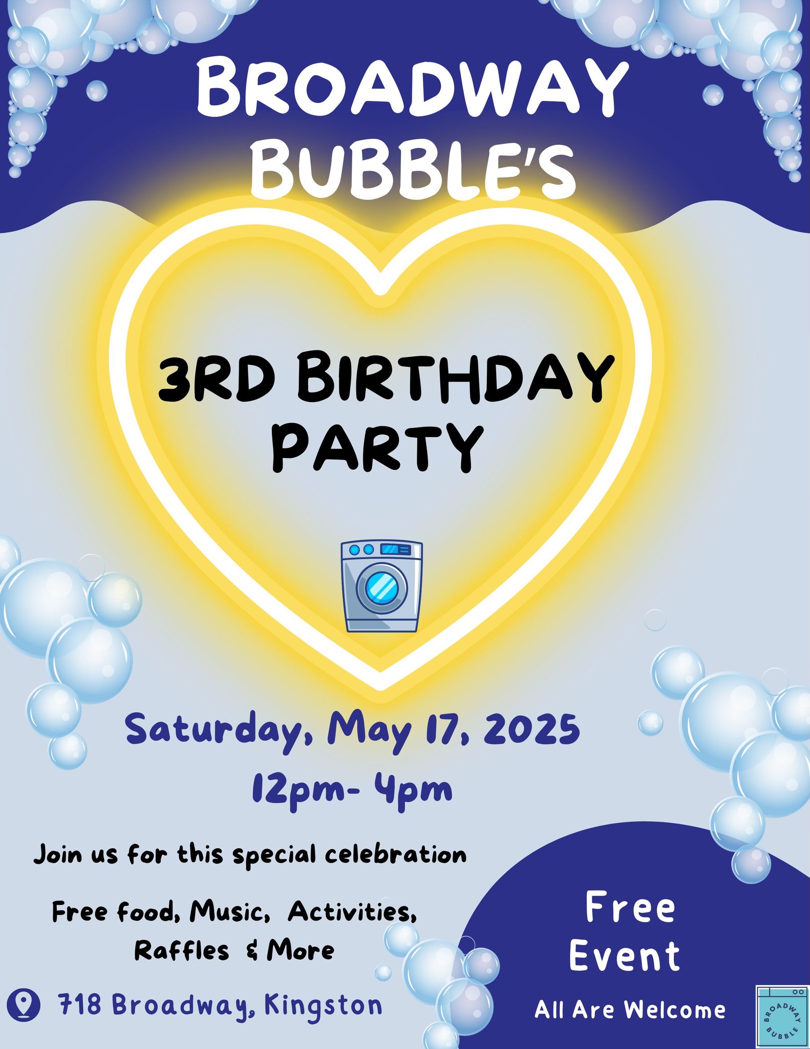 Broadway Bubble's Third Birthday