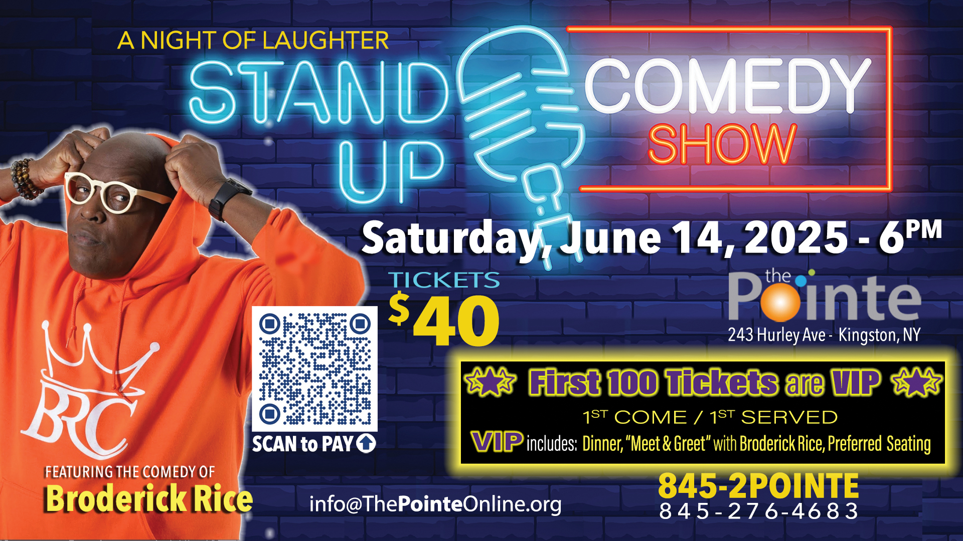 A Night of Laughter with Comedian Broderick Rice
