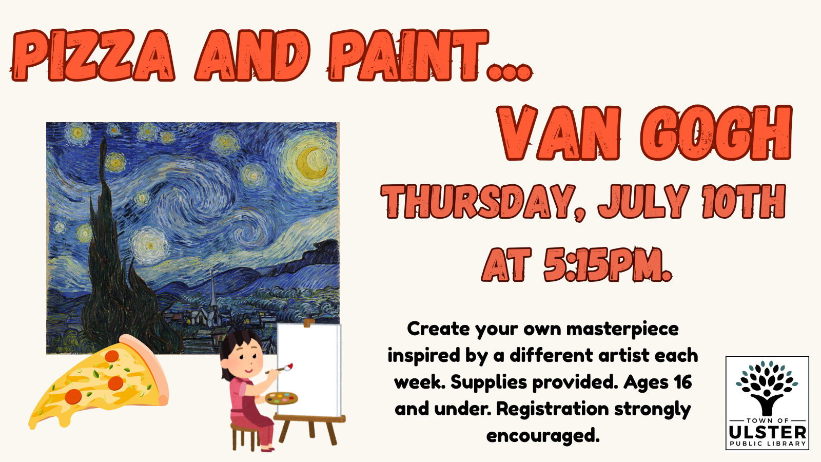 Pizza and Paint: Van Gogh