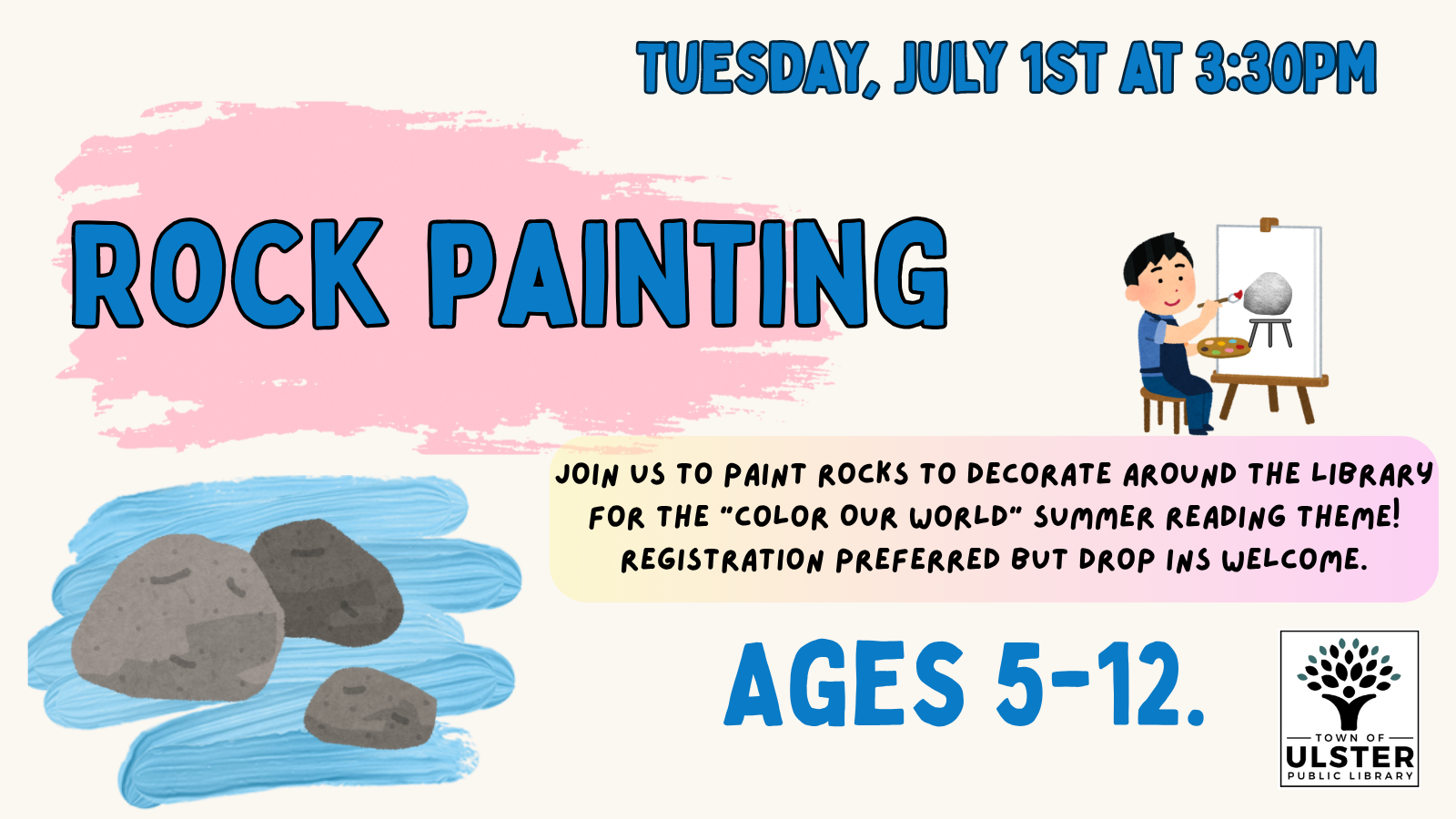Rock Painting at the Library