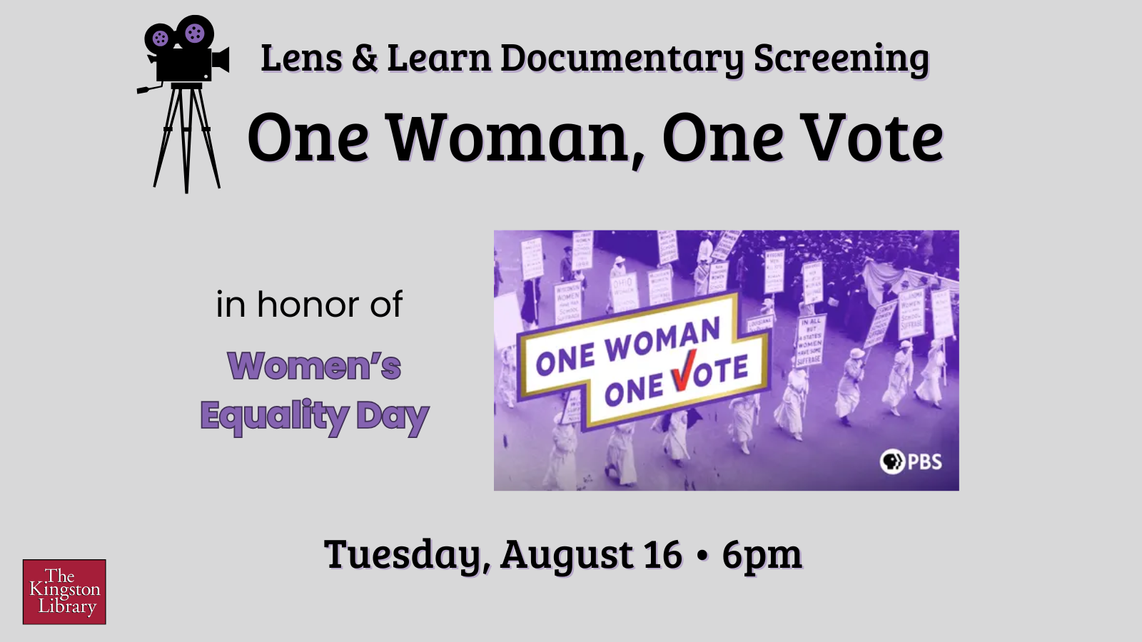 Lens & Learn: One Woman, One Vote