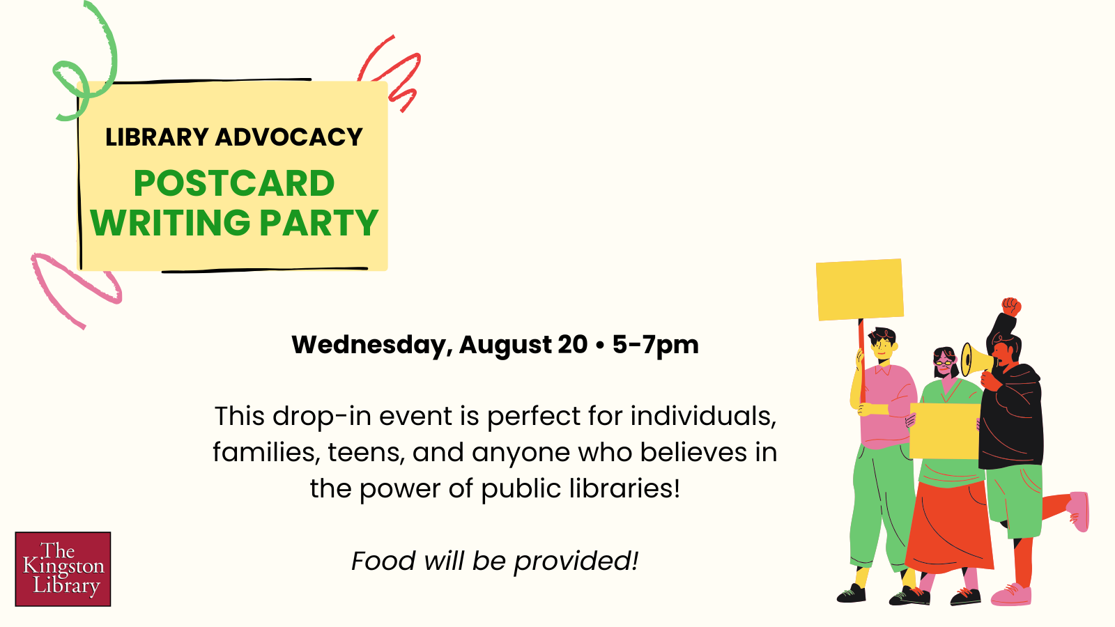 Library Advocacy Postcard Writing Party