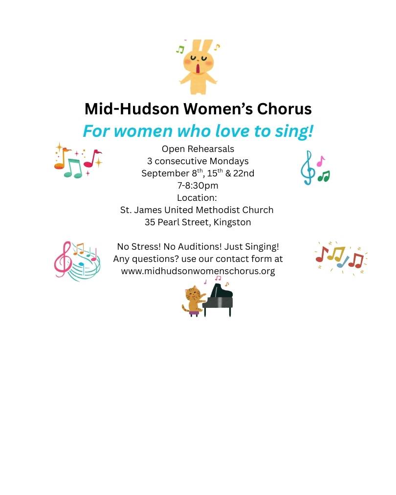 Mid-Hudson Women's Chorus Open Rehearsals