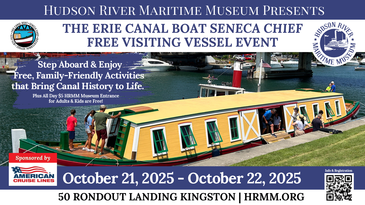 Erie Canal Boat Seneca Chief to Visit Hudson River Maritime Museum