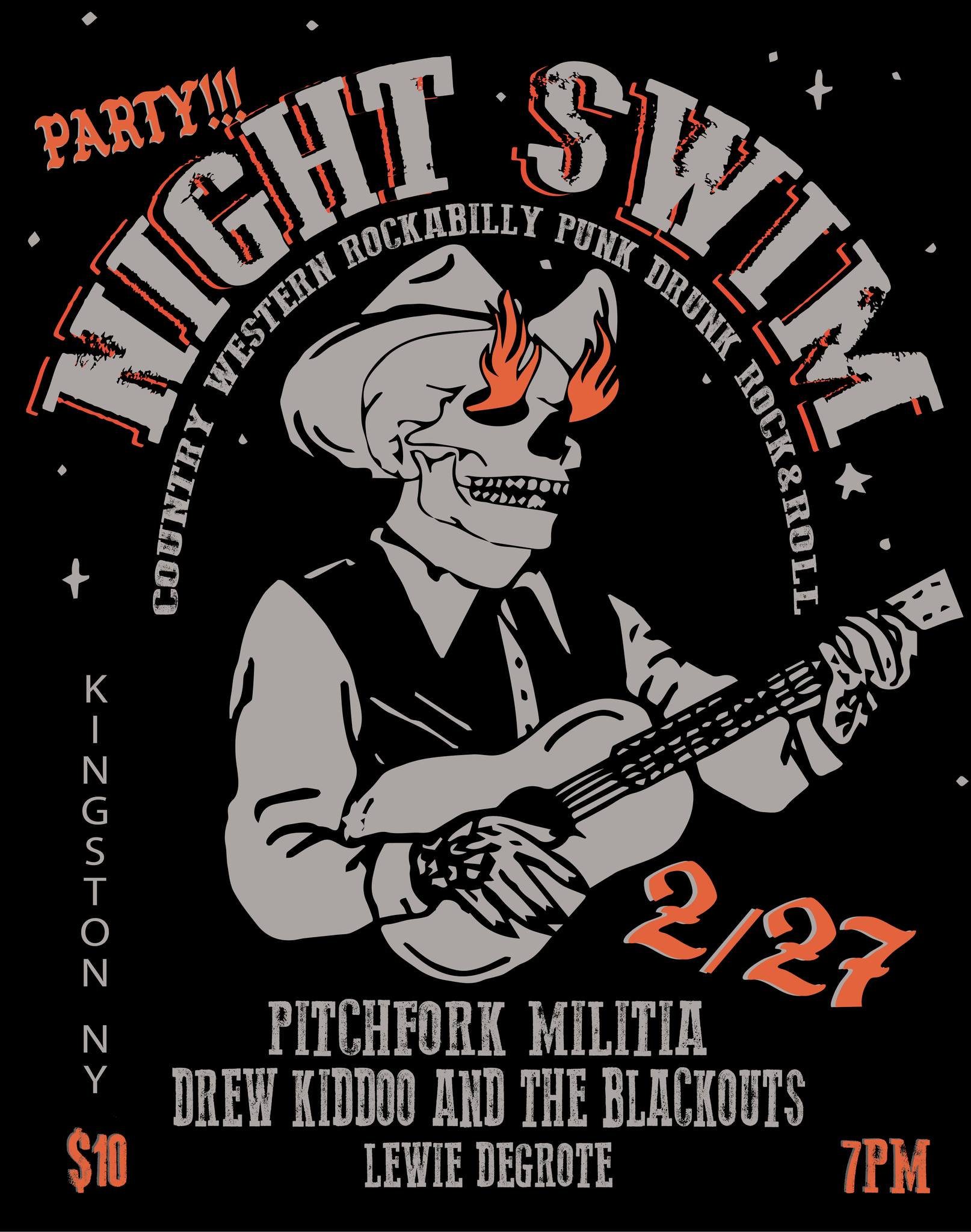 Pitchfork Militia • Drew Kiddoo and The Blackouts • Lewie DeGrote