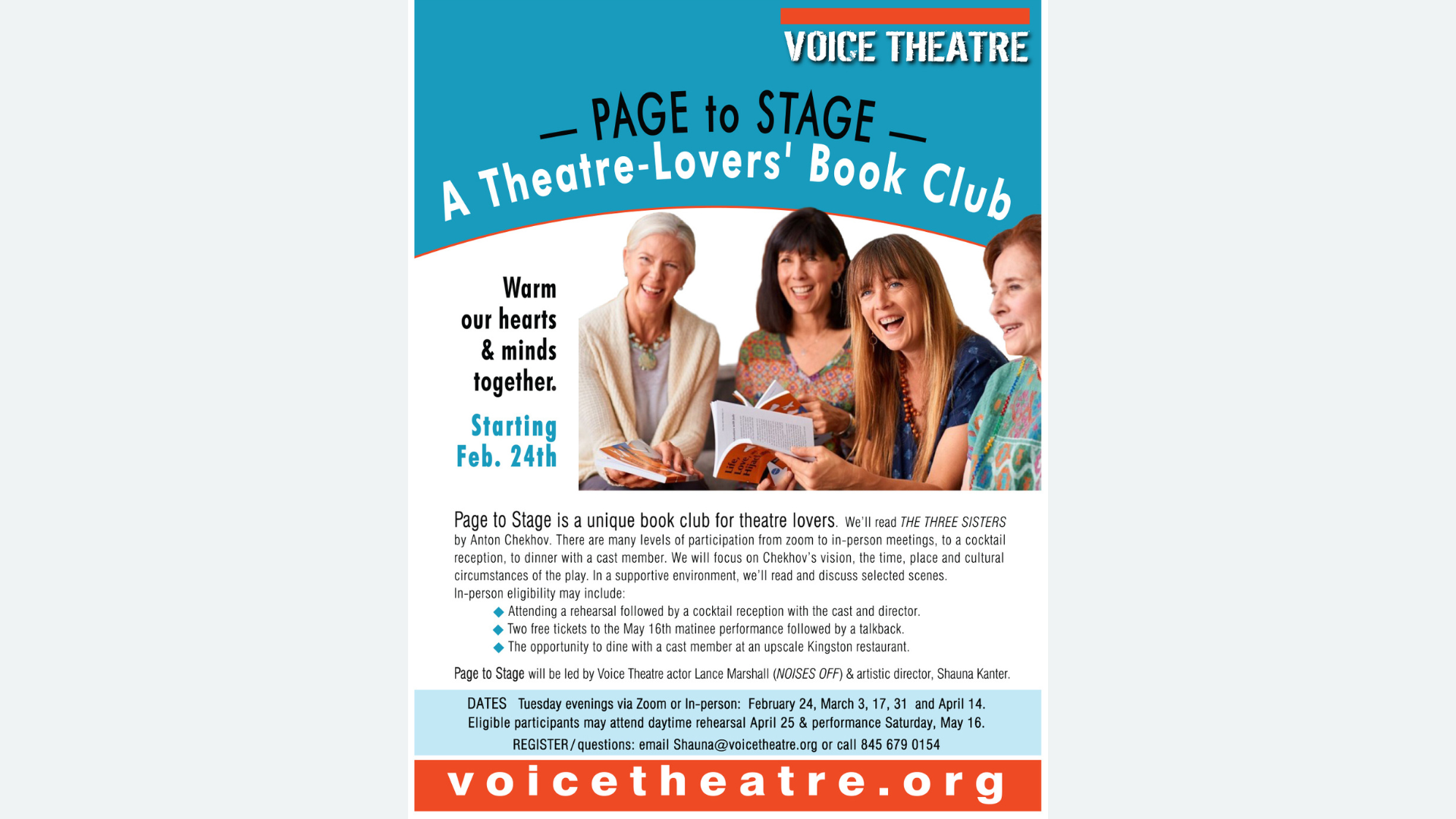 Page to Stage Theatre Book Club (ZOOM or IN PERSON)