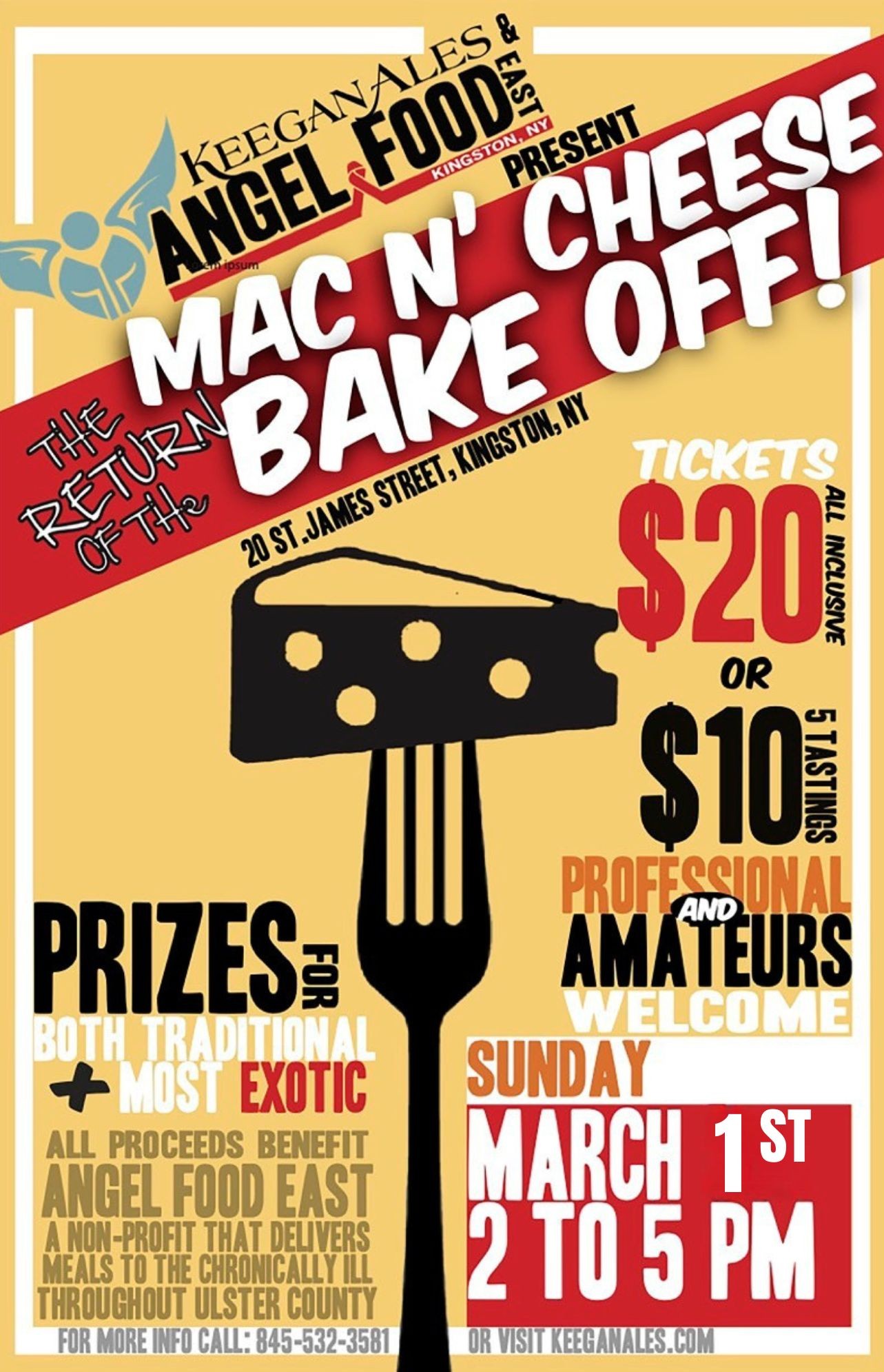 The Return of the Annual Mac n Cheese Bake off to Benefit Angel Food East