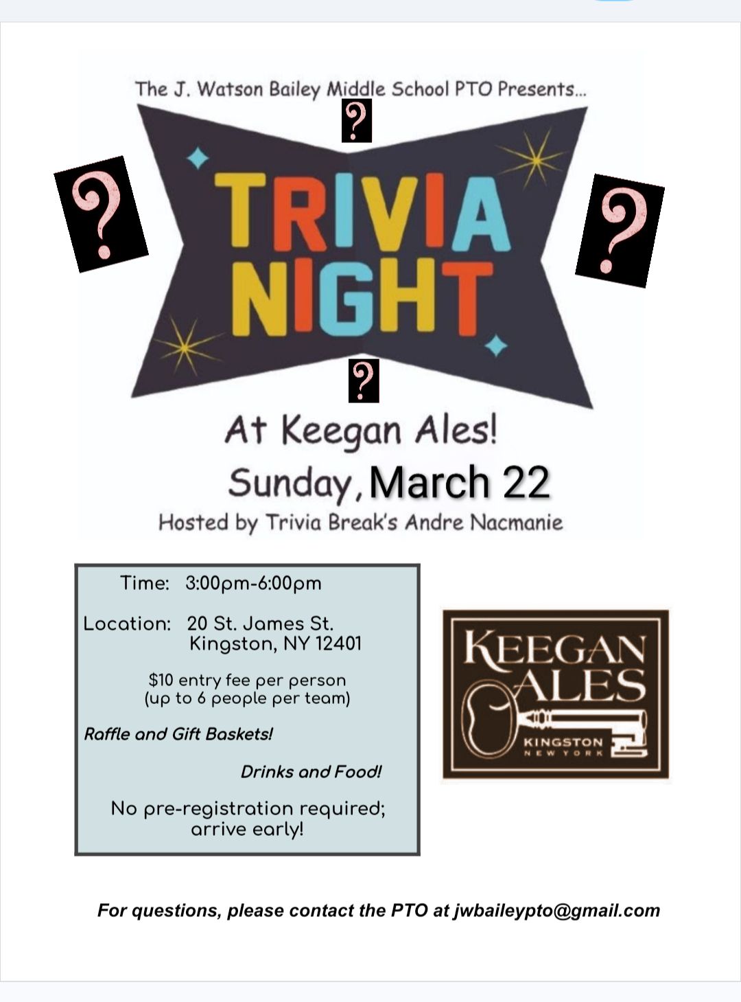 Trivia @ Keegan Ales - JWB PTO