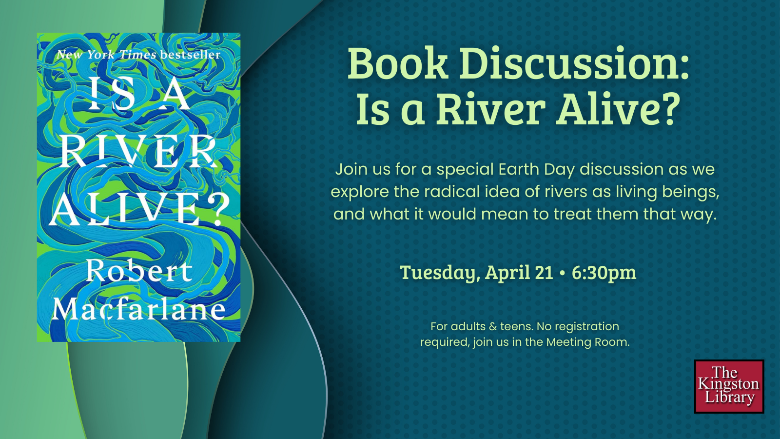 Earth Day Book Discussion: Is a River Alive?