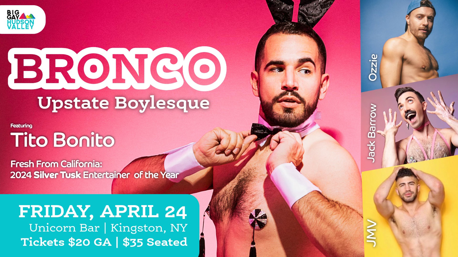 Big Gay Hudson Valley presents: BRONCO - Upstate Boylesque