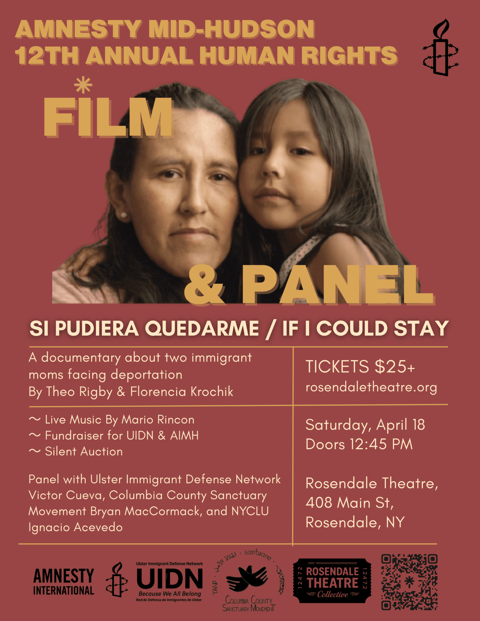 Amnesty International Mid-Hudson Film & Panel: “If I Could Stay”