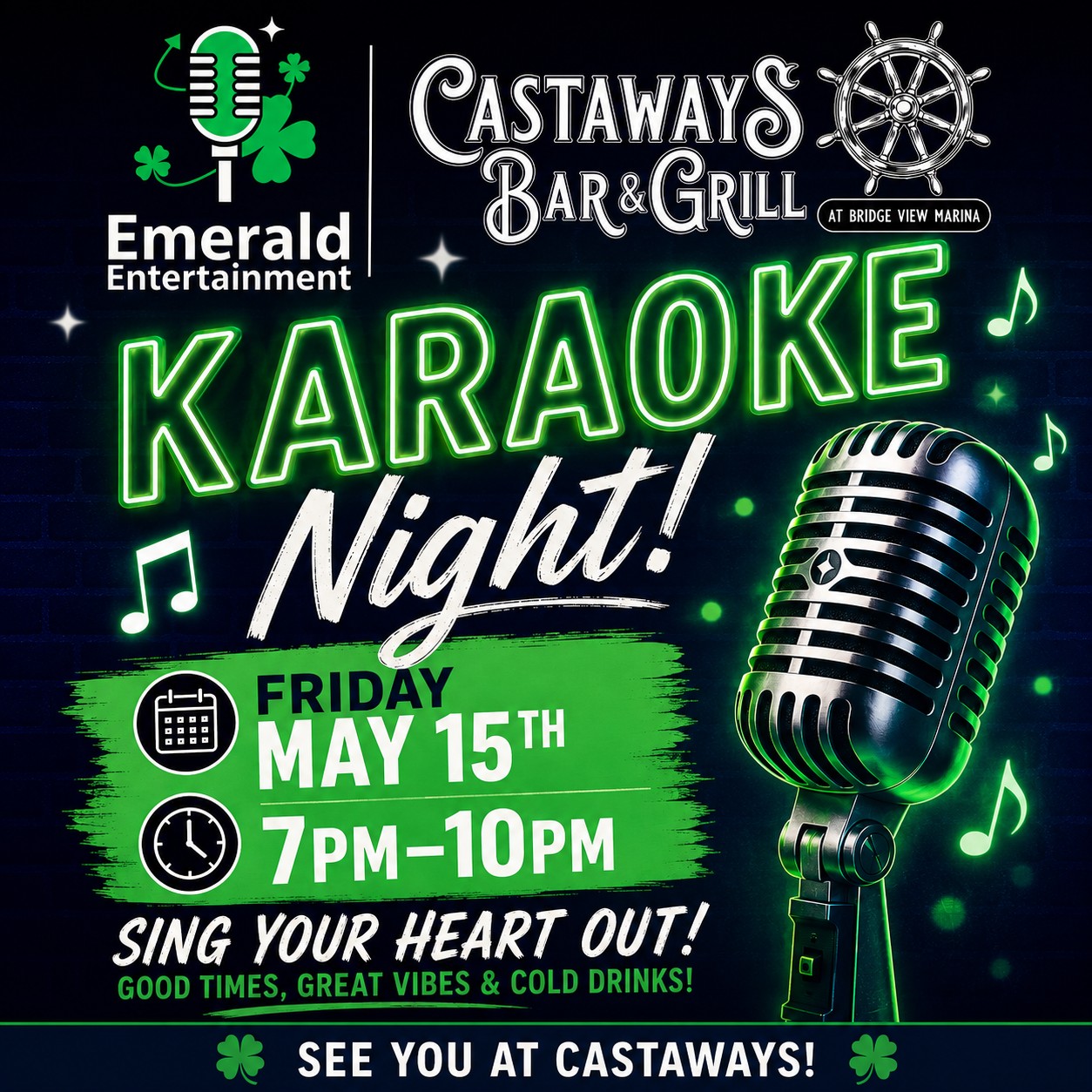 Karaoke at Castaways Bar and Grill