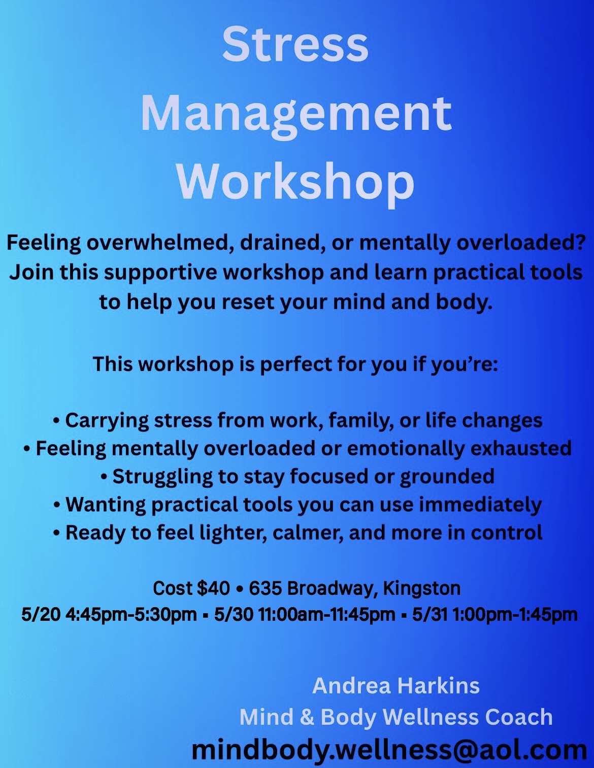 Stress Management Workshop