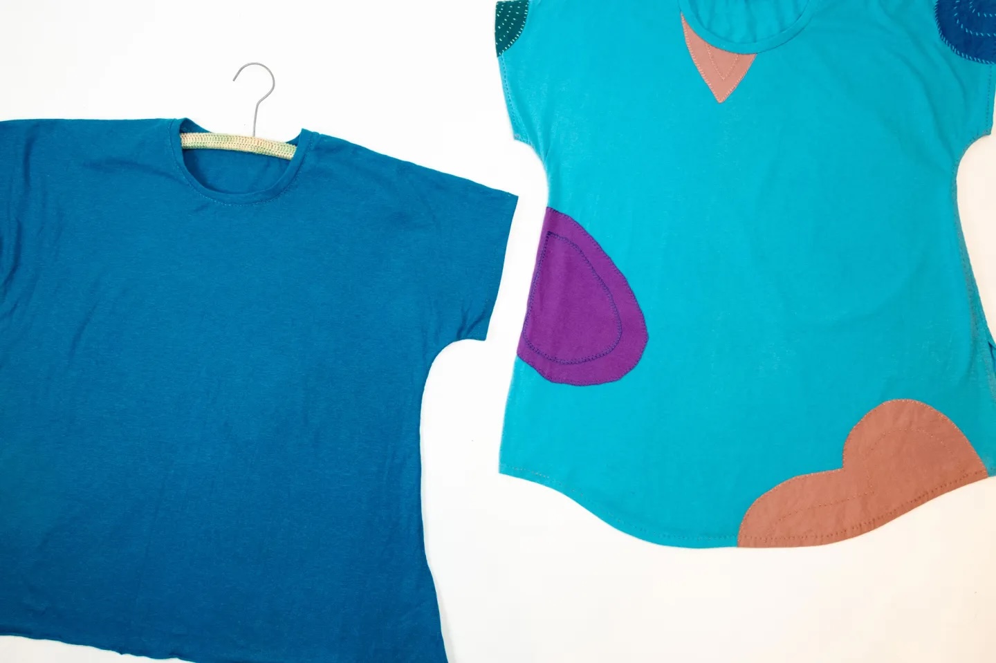 Hand Stitch T-Shirt with Cal Patch (Knit Fabric)