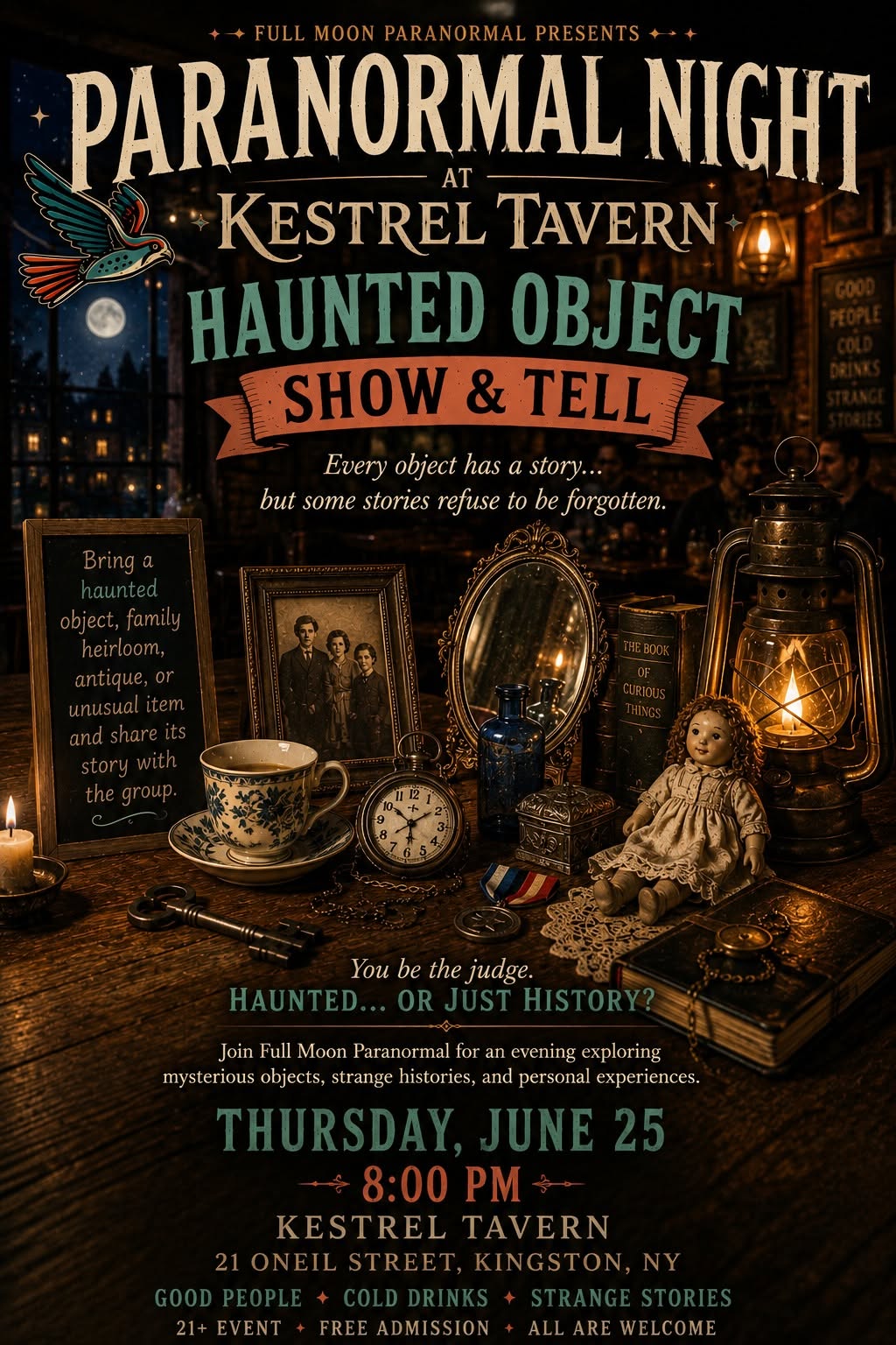 Paranormal Night at Kestrel Tavern: Haunted Object Show & Tell