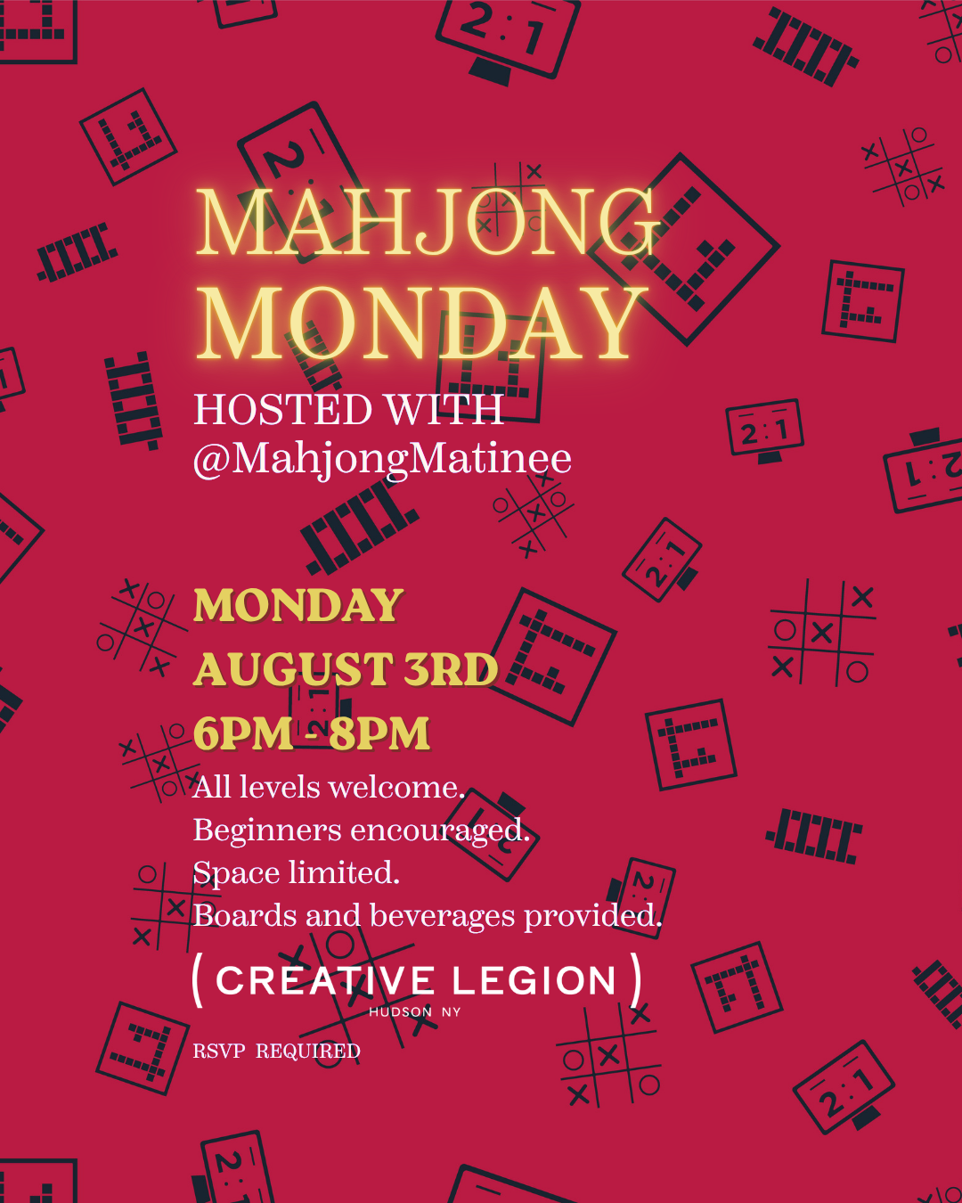 Mahjong Monday at (Creative Legion)