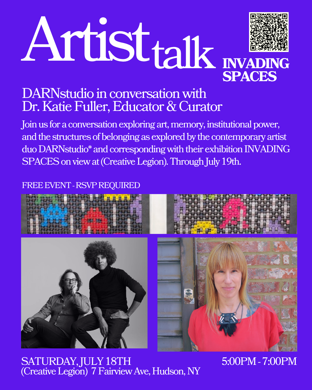 Artist Talk INVADING SPACES: DARNStudio with Dr. Katie Fuller