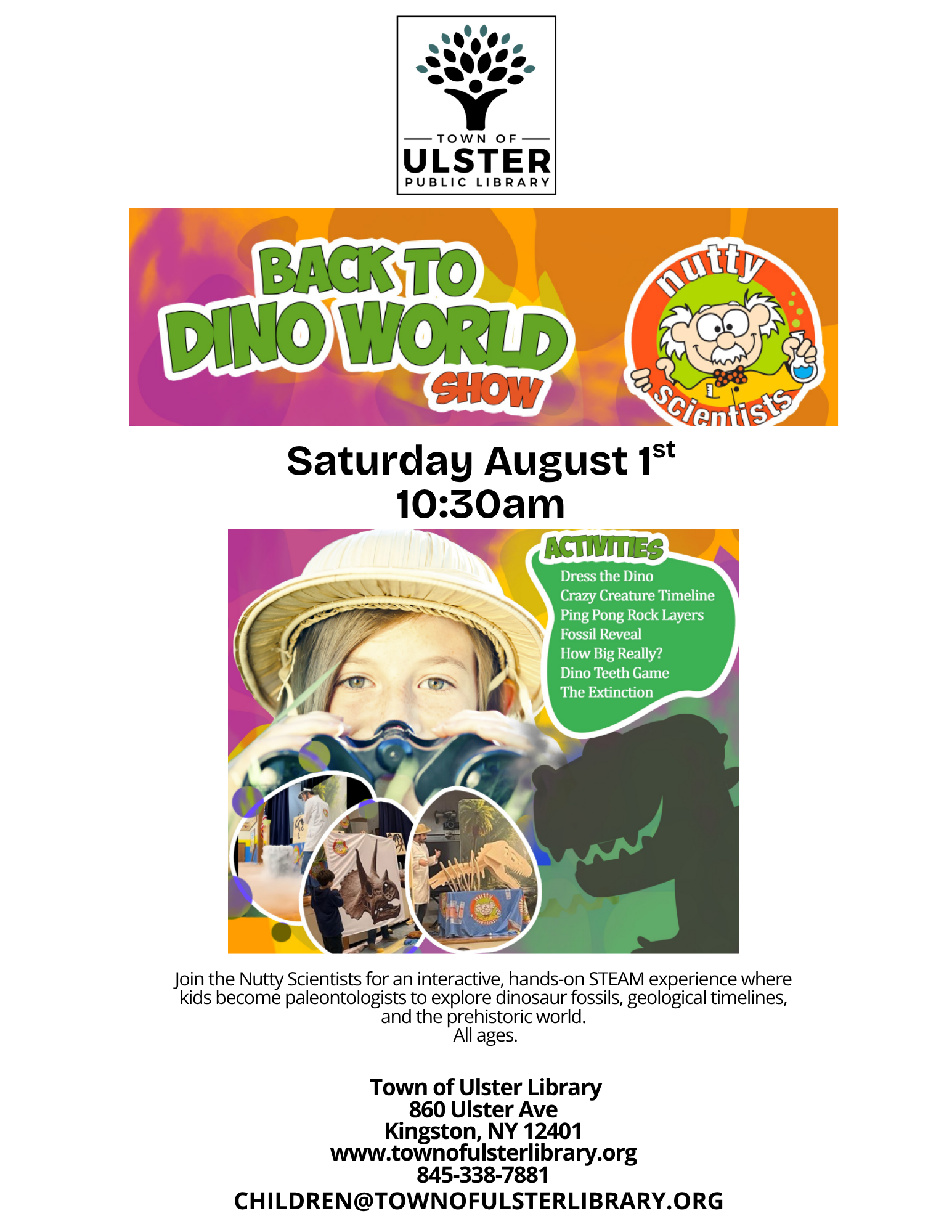 "Back to Dino World!" with the Nutty Scientists