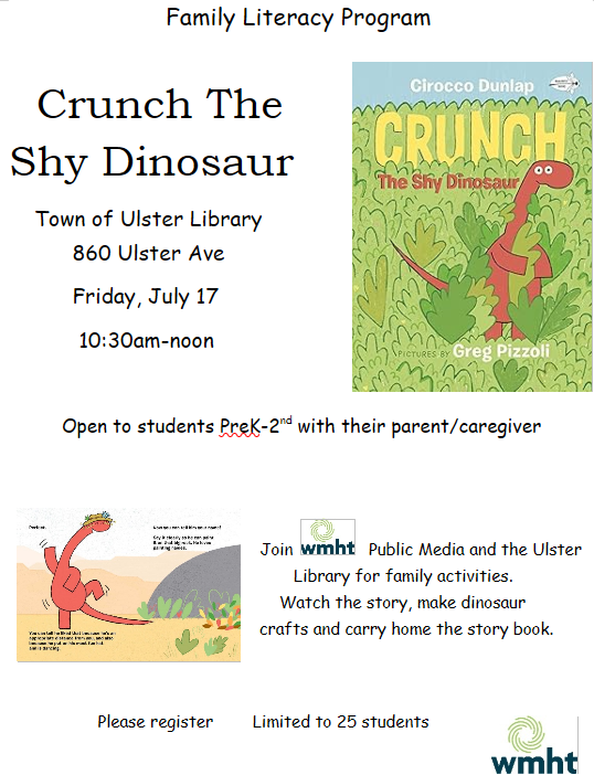 "Crunch the Shy Dinosaur" with WMHT Media Story Time