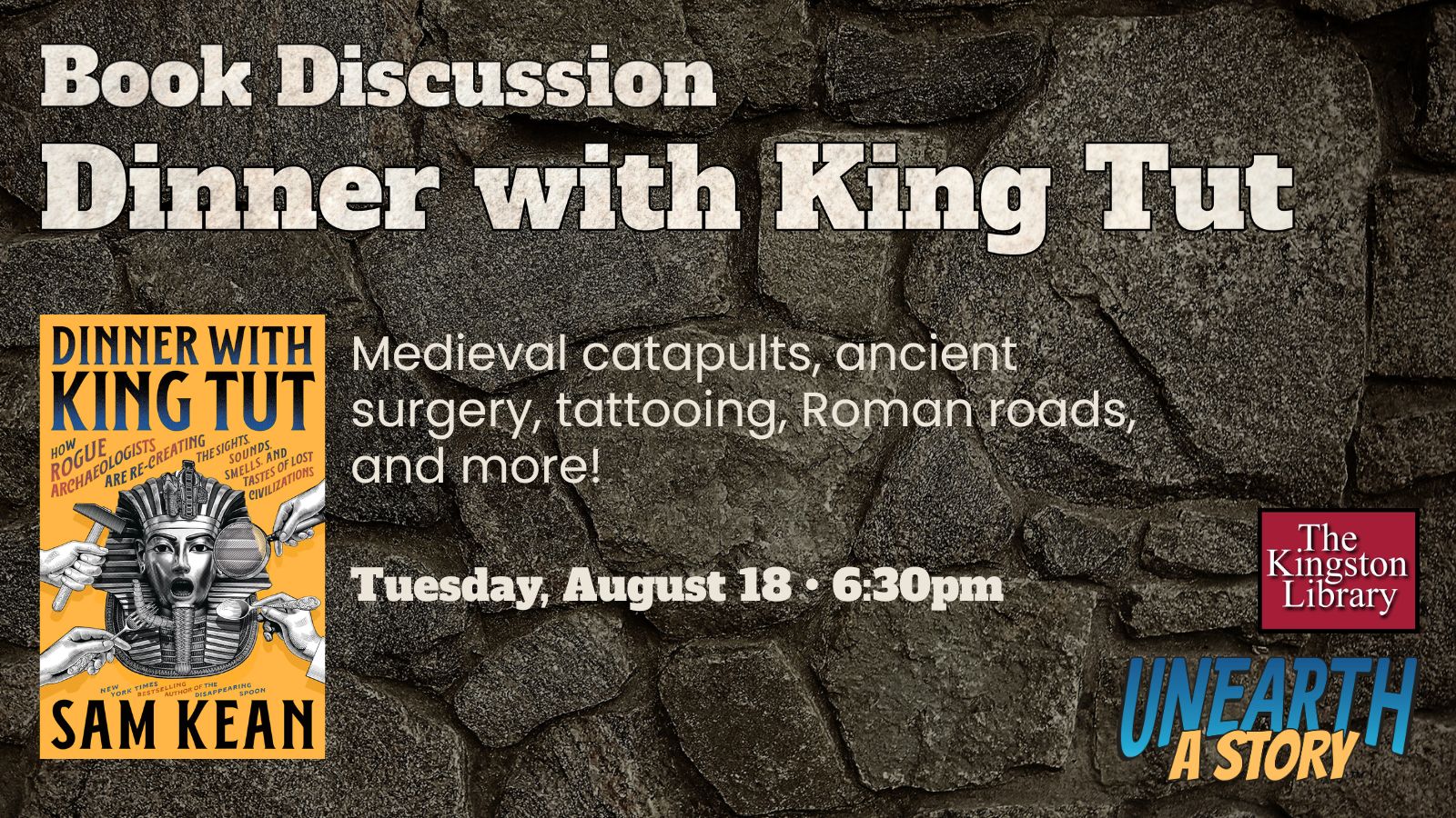 Book Discussion: Dinner with King Tut