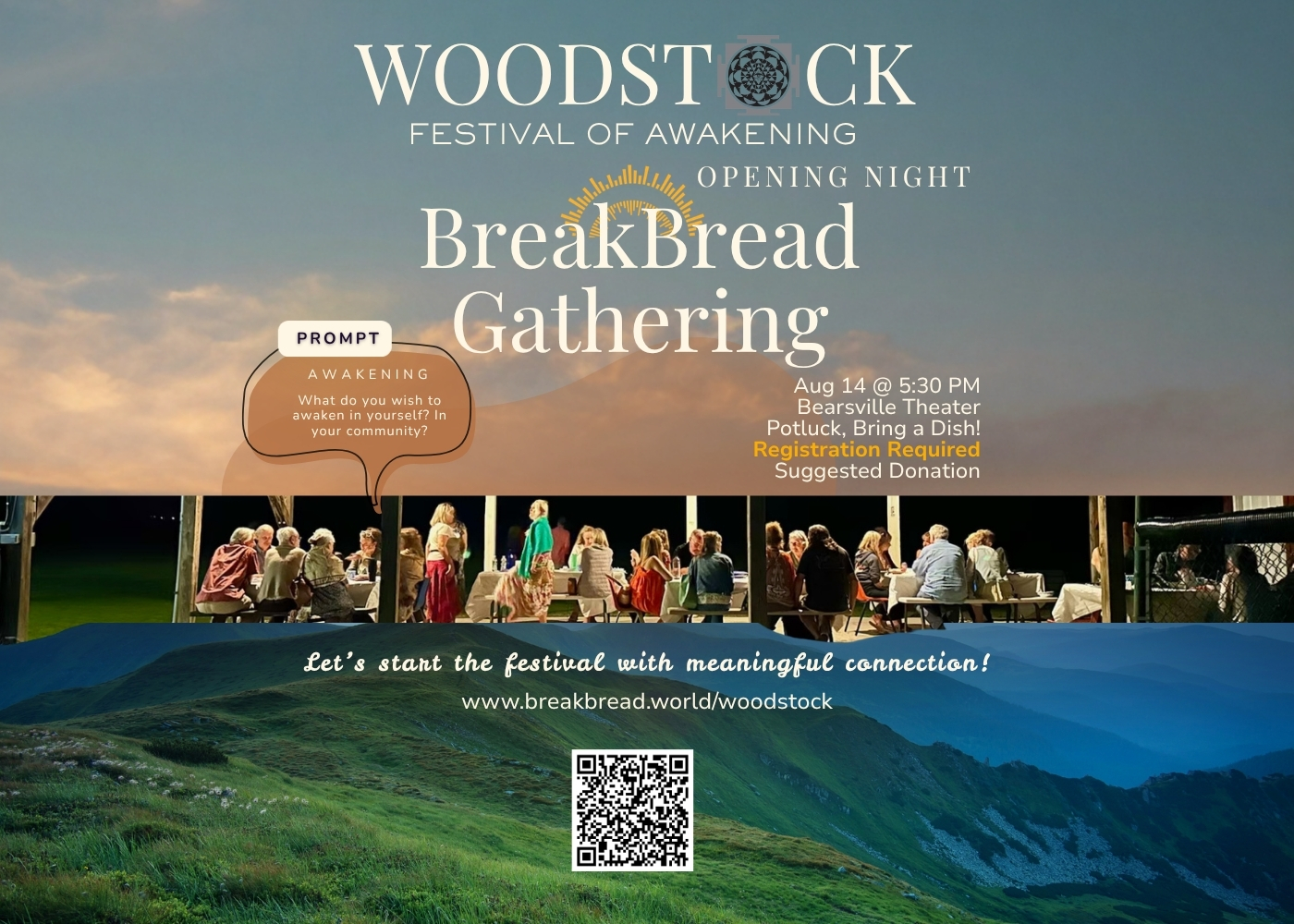Woodstock Awakening Festival BreakBread Community Potluck
