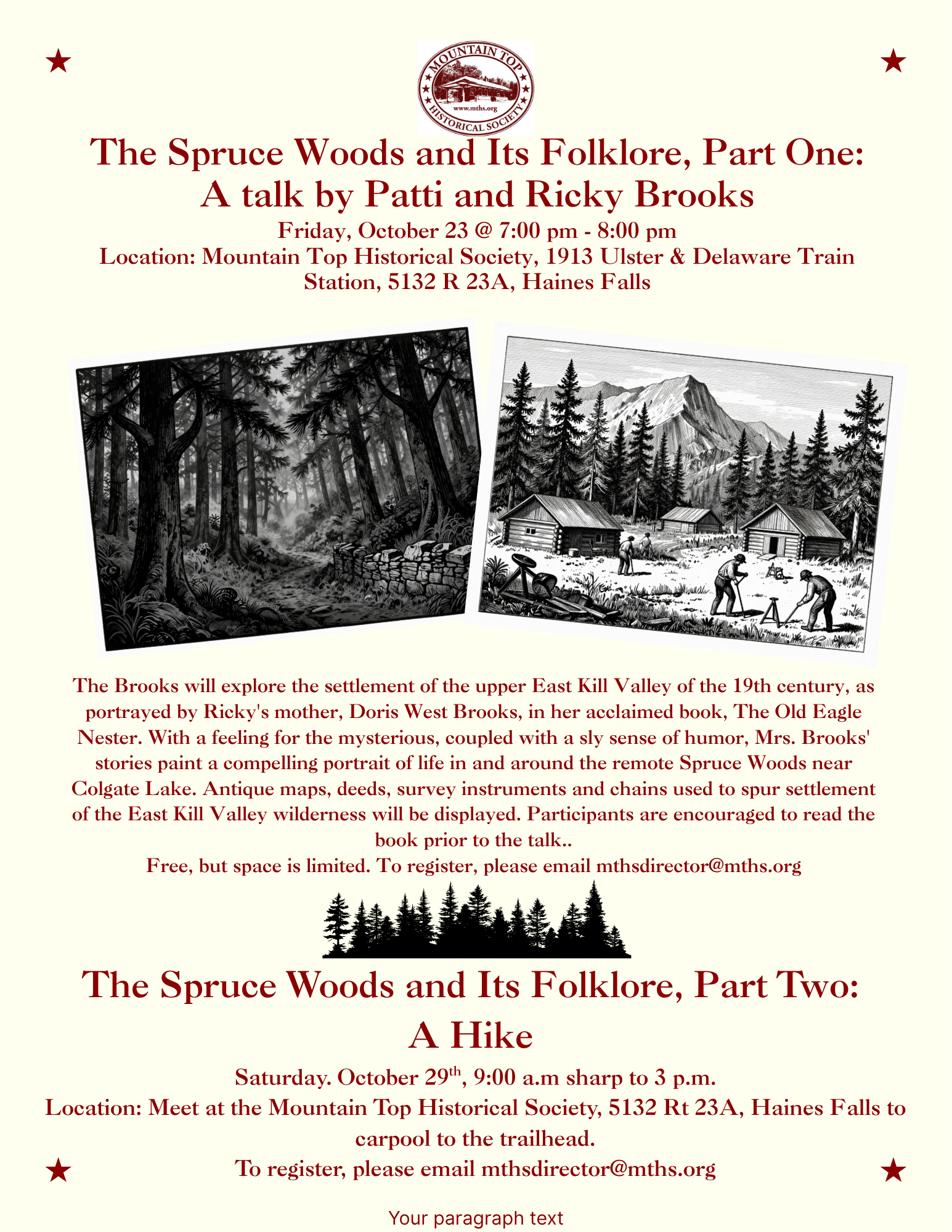 "Spruce Woods & It's Folklore" Part One: A Talk by Patti & Ricky Brooks
