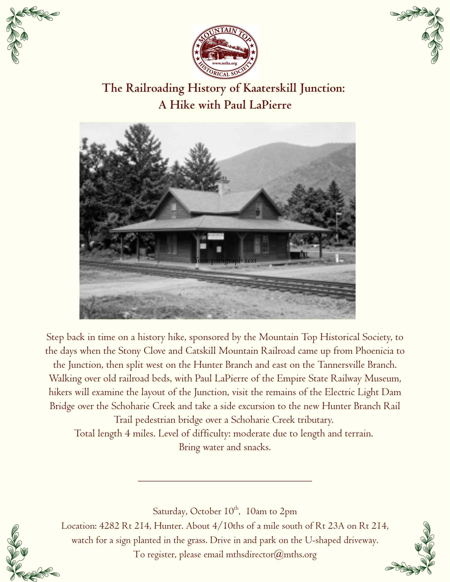 The Railroading History of Kaaterskill Junction: A Hike with Paul LaPierre