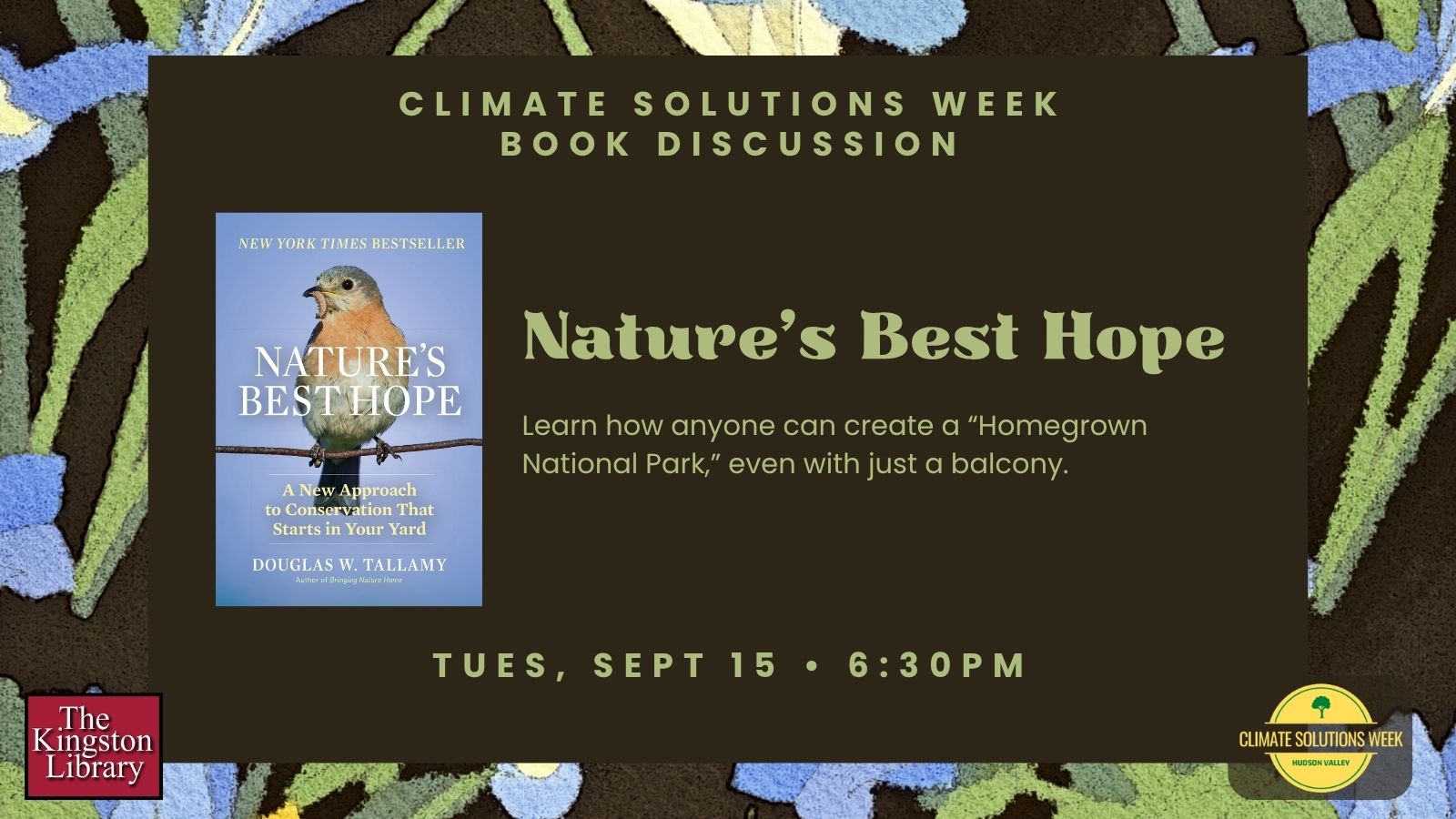 Climate Solutions Week Book Discussion – Nature’s Best Hope
