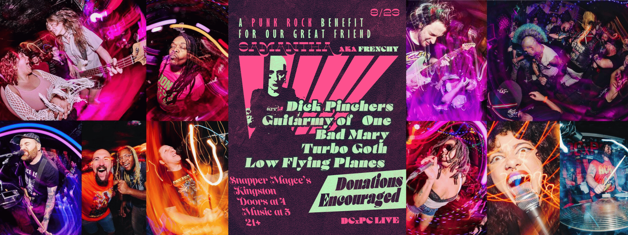 DCxPC Live Benefit Show to Help Samantha aka "Frenchy" from Frenchy and the Punk fight Breast Cancer!