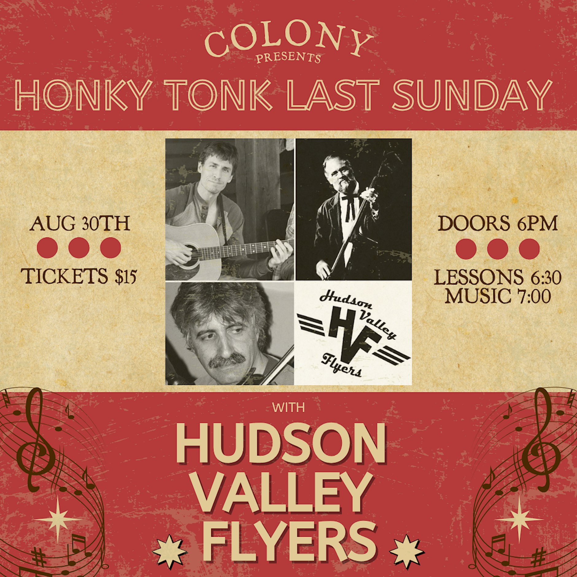 Honky Tonk Last Sunday w/ Hudson Valley Flyers
