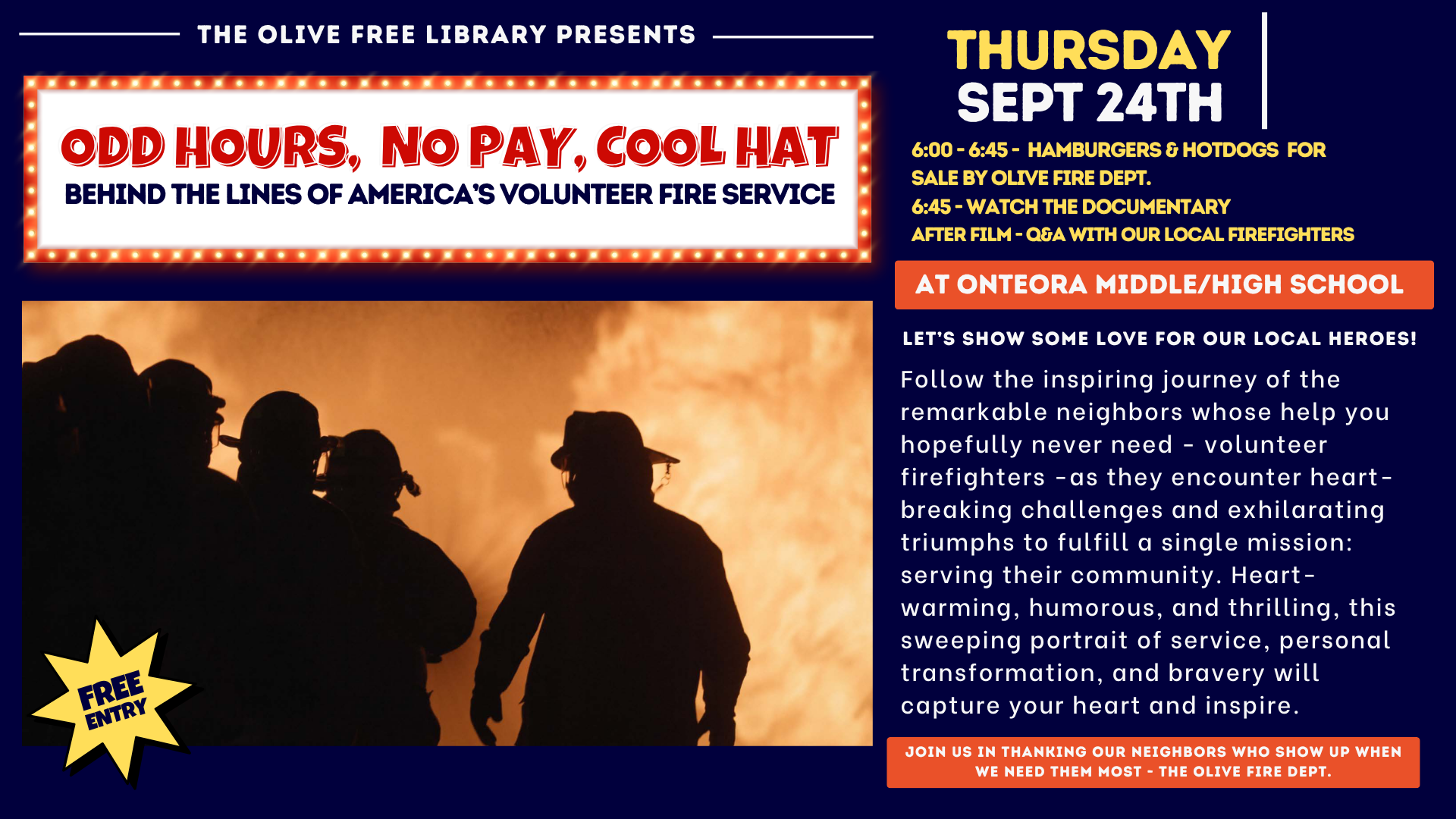 Free Film Showing of "Odd Hours, No Pay, Cool Hat"